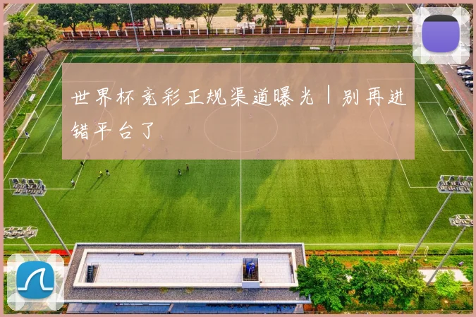 世界杯竞彩正规渠道曝光｜别再进错平台了